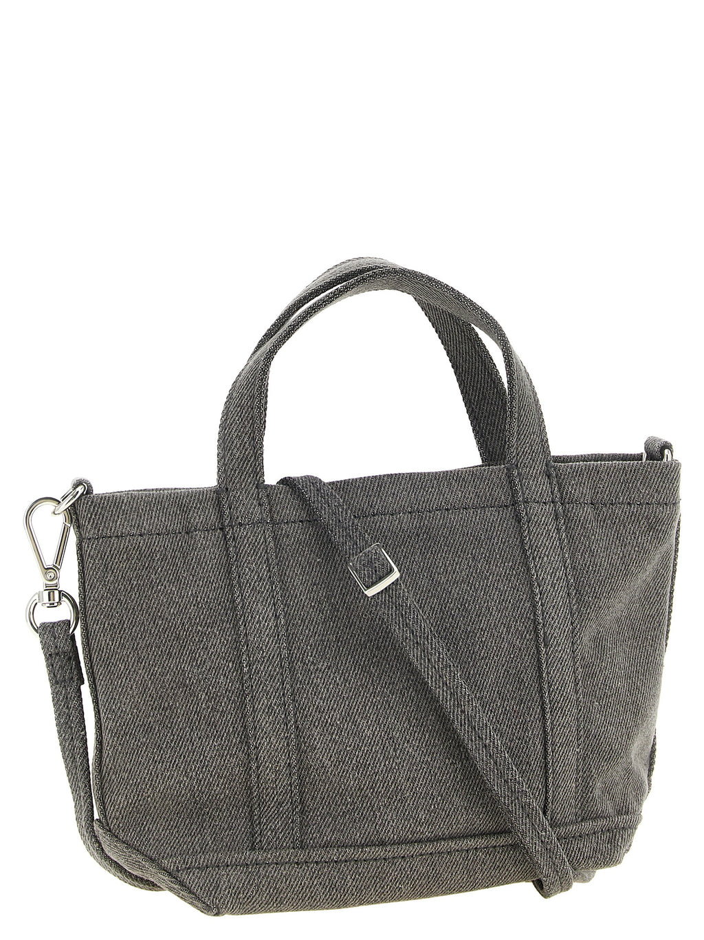 Maison Kitsuné Tote Tasche aus grauer Baumwolle
