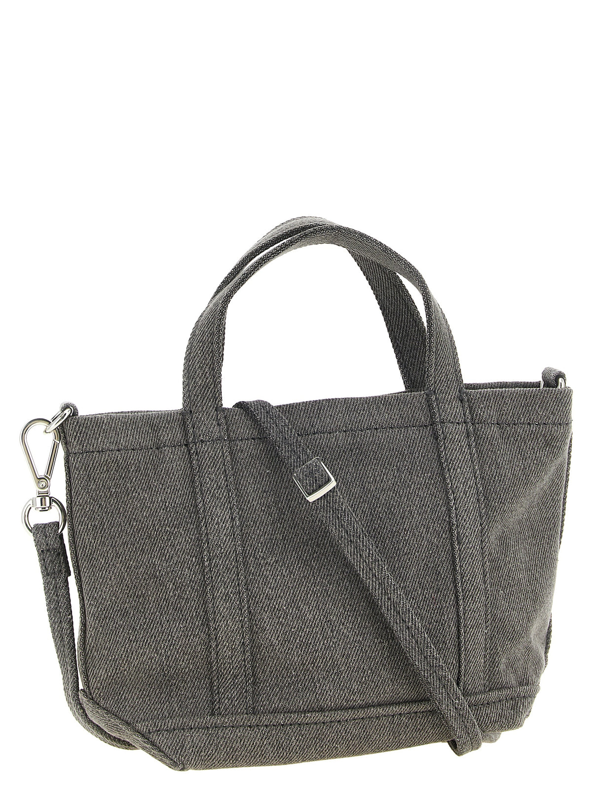 Maison Kitsuné Tote Tasche aus grauer Baumwolle