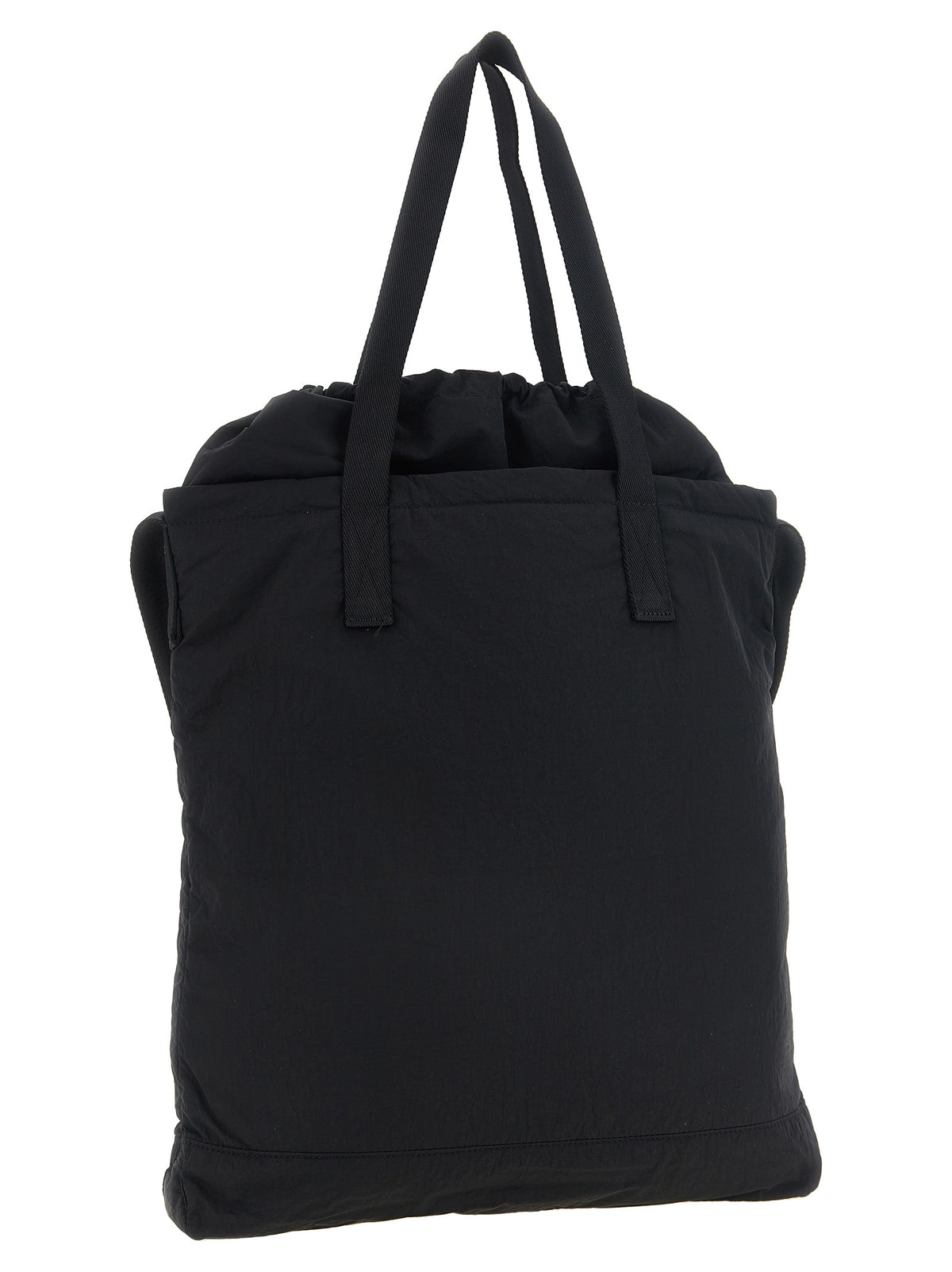 Maison Kitsuné Schwarze Nylon-Tragetasche