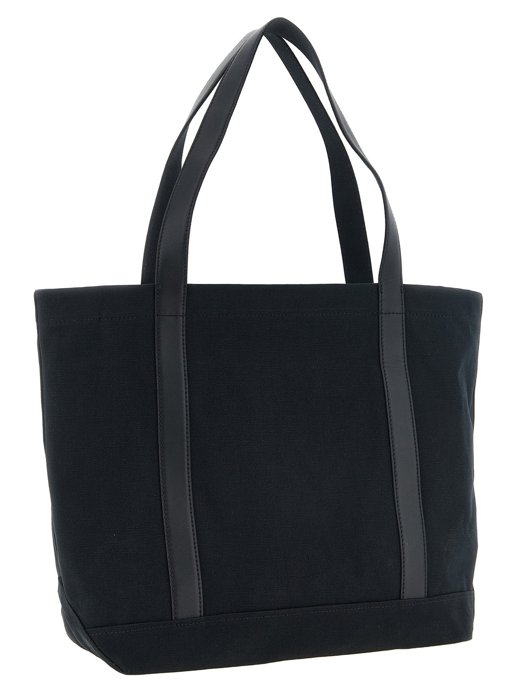 Maison Kitsuné Schwarze Baumwolltasche