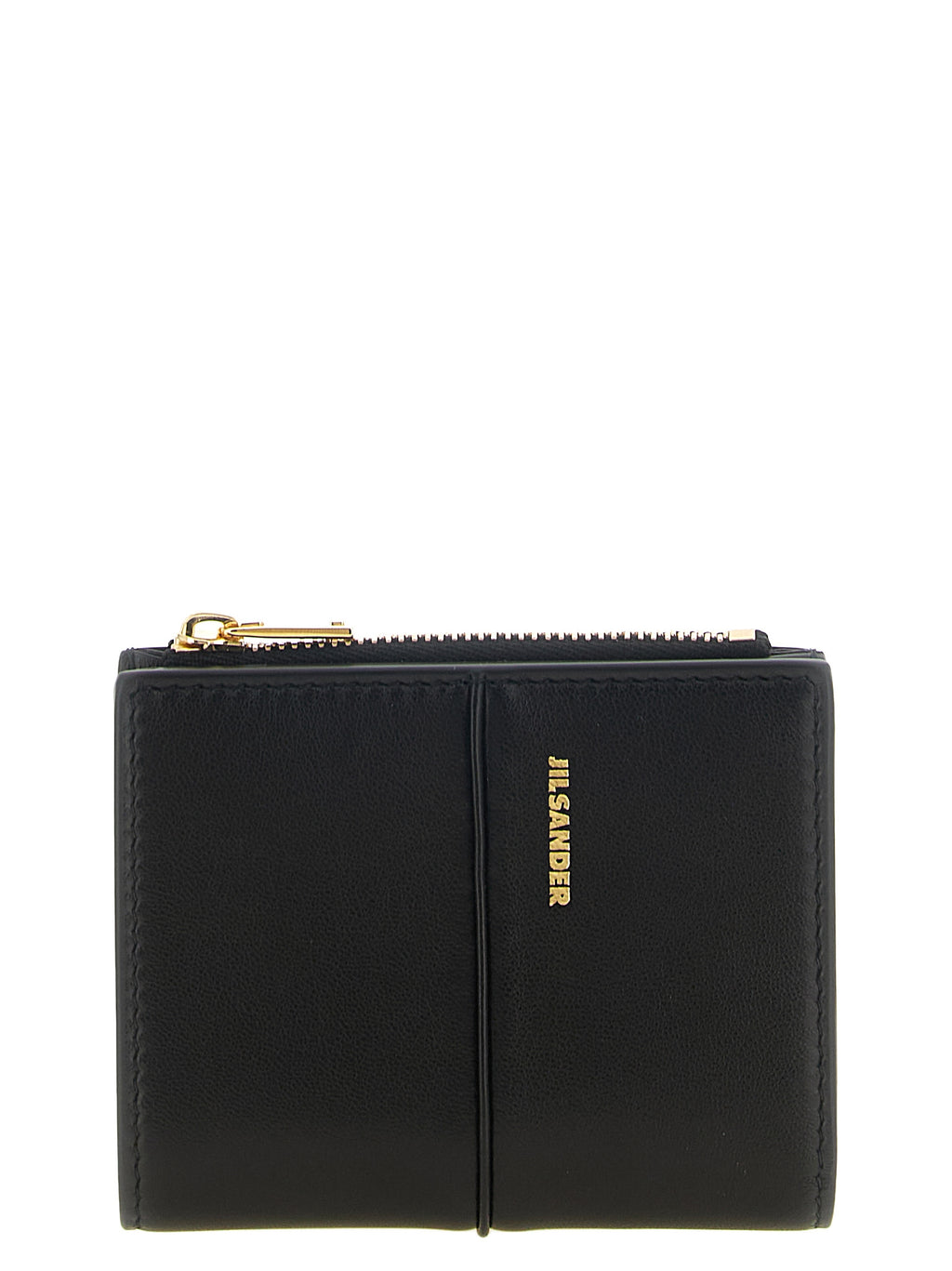 Jil Sander Schwarzer Kartenhalter aus Lammleder