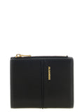 Jil Sander Schwarzer Kartenhalter aus Lammleder