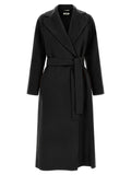 'S Max Mara Schwarzer Wollmantel