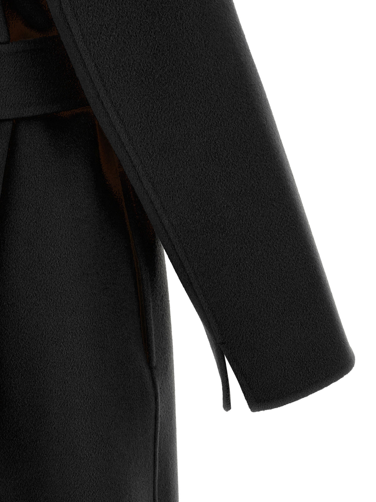 'S Max Mara Schwarzer Wollmantel