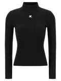 Courrèges Schwarzer Cardigan aus Viskose