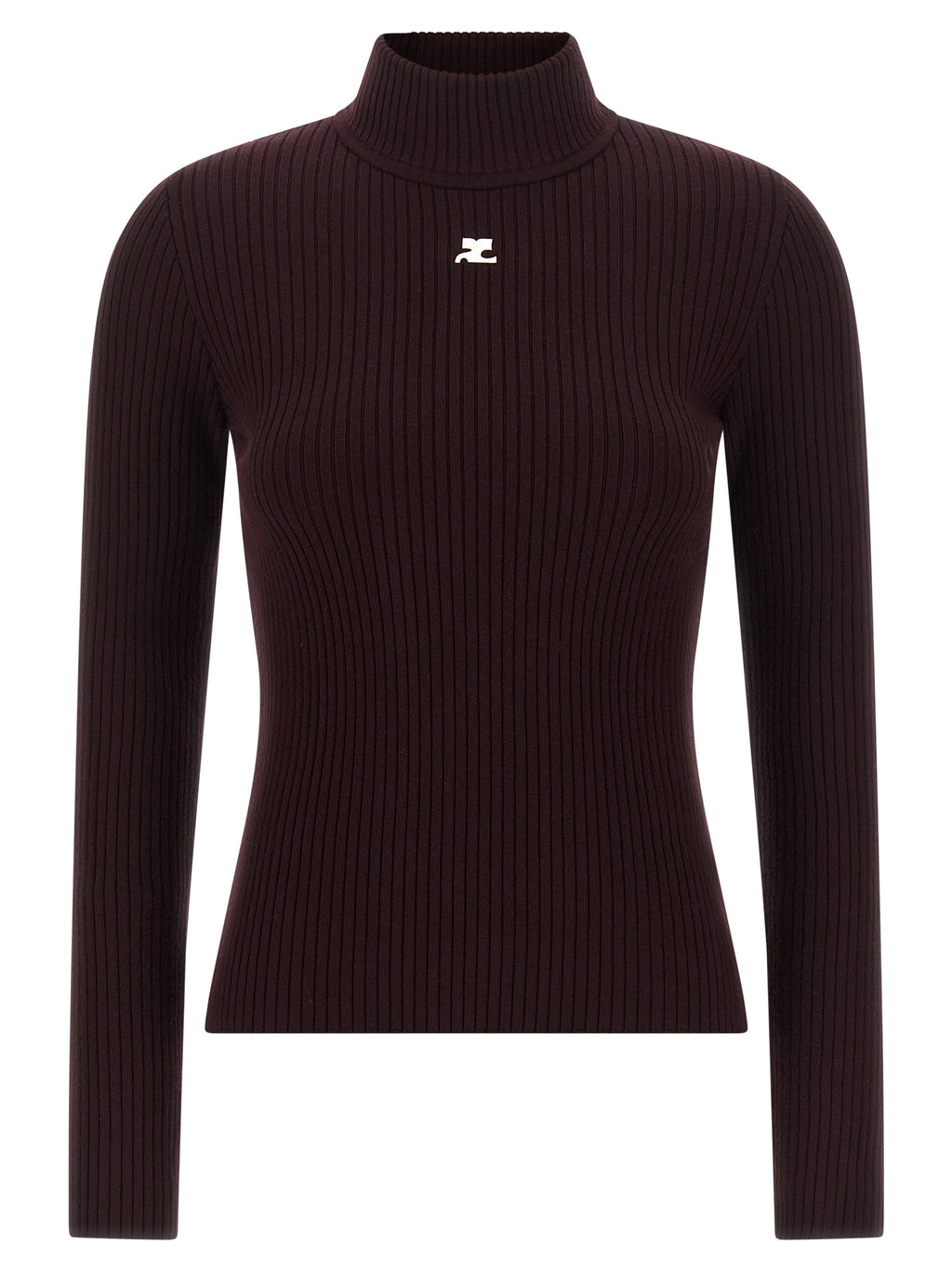 Courrèges Bordeaux Viskose Sweatshirt