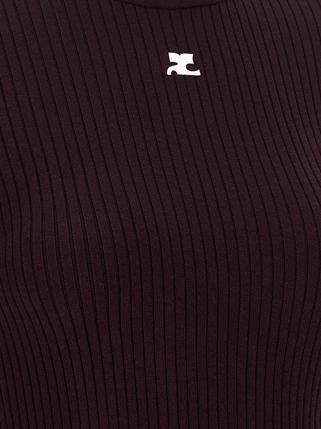 Courrèges Bordeaux Viskose Sweatshirt