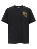 Casablanca Schwarzes Bio-Baumwoll-T-Shirt