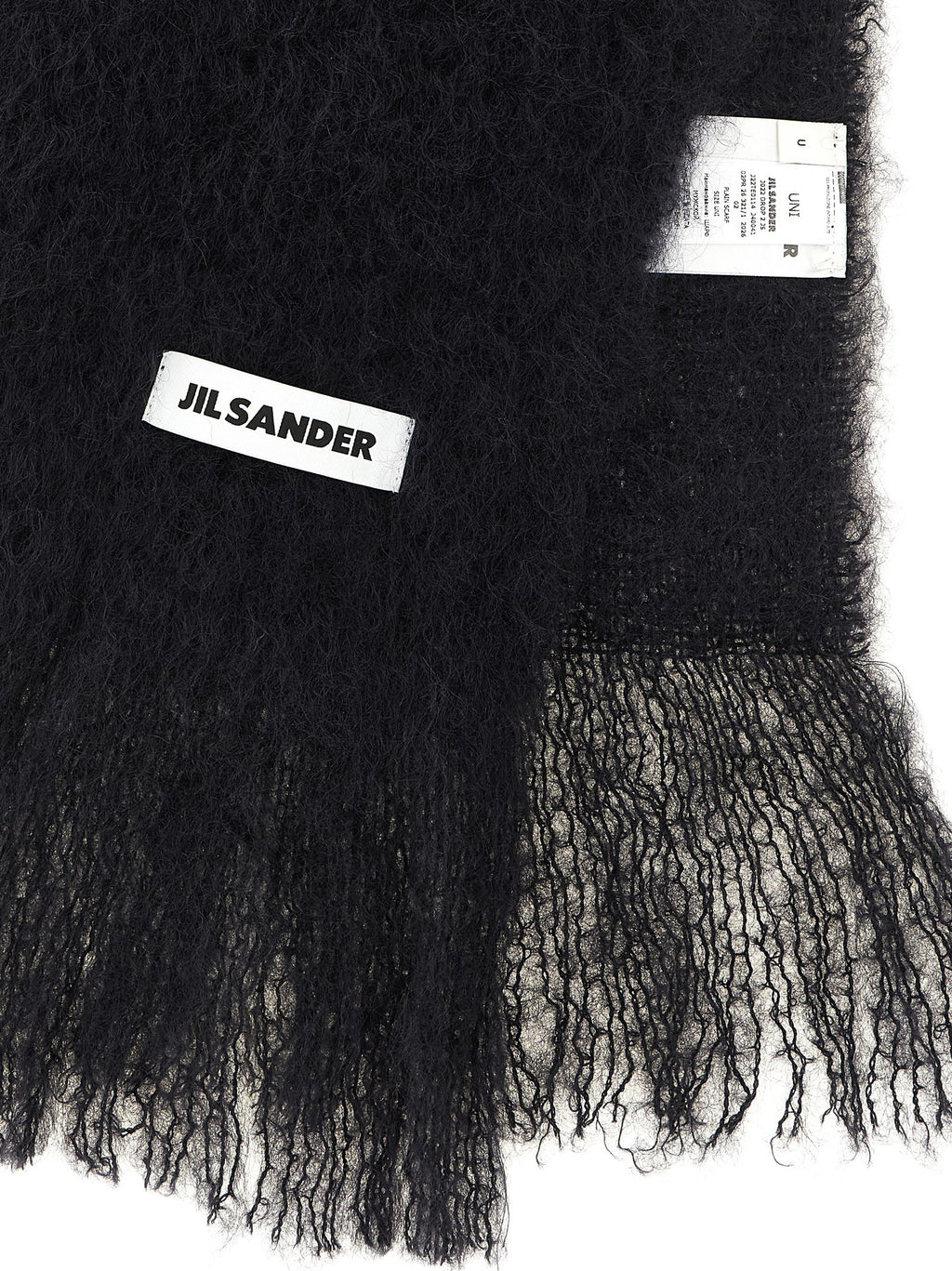 Jil Sander Schwarzer Wollschal