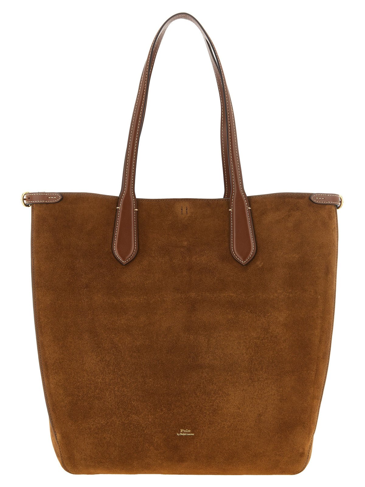 Polo Ralph Lauren Braune Schultertasche aus Rindsleder