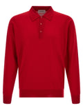 JOHN SMEDLEY Rotes Polohemd aus Merinowolle