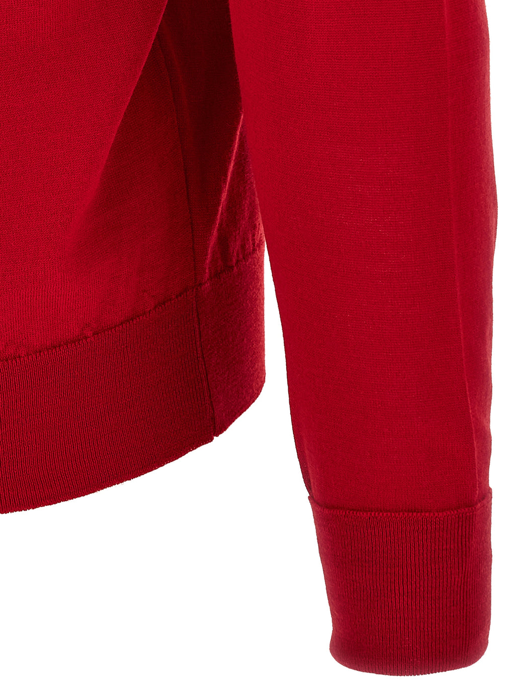 JOHN SMEDLEY Rotes Polohemd aus Merinowolle