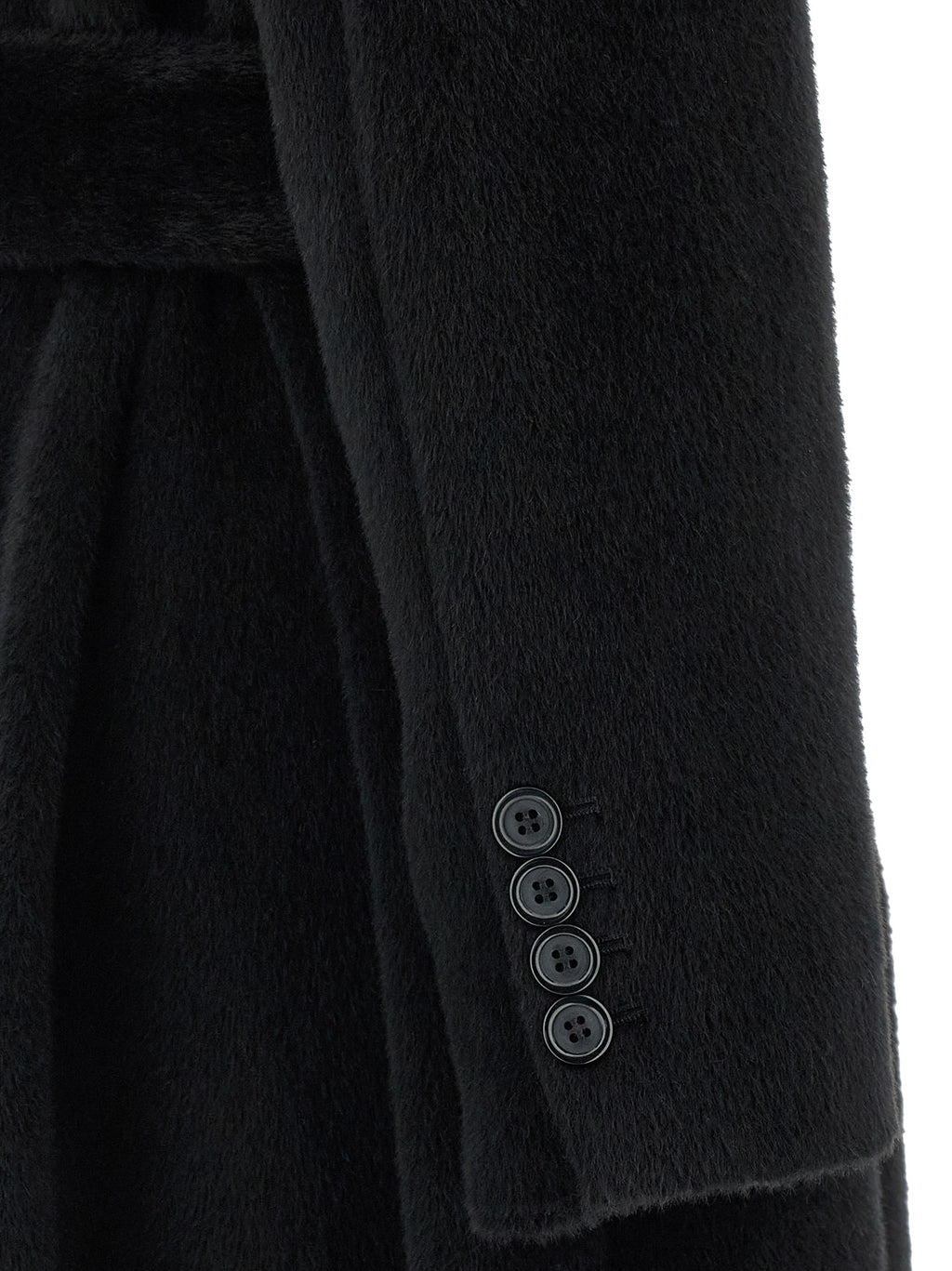 Dolce & Gabbana Schwarzer Wollmantel