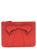Comme Des Garçons Kartenetui aus rotem Rindsleder
