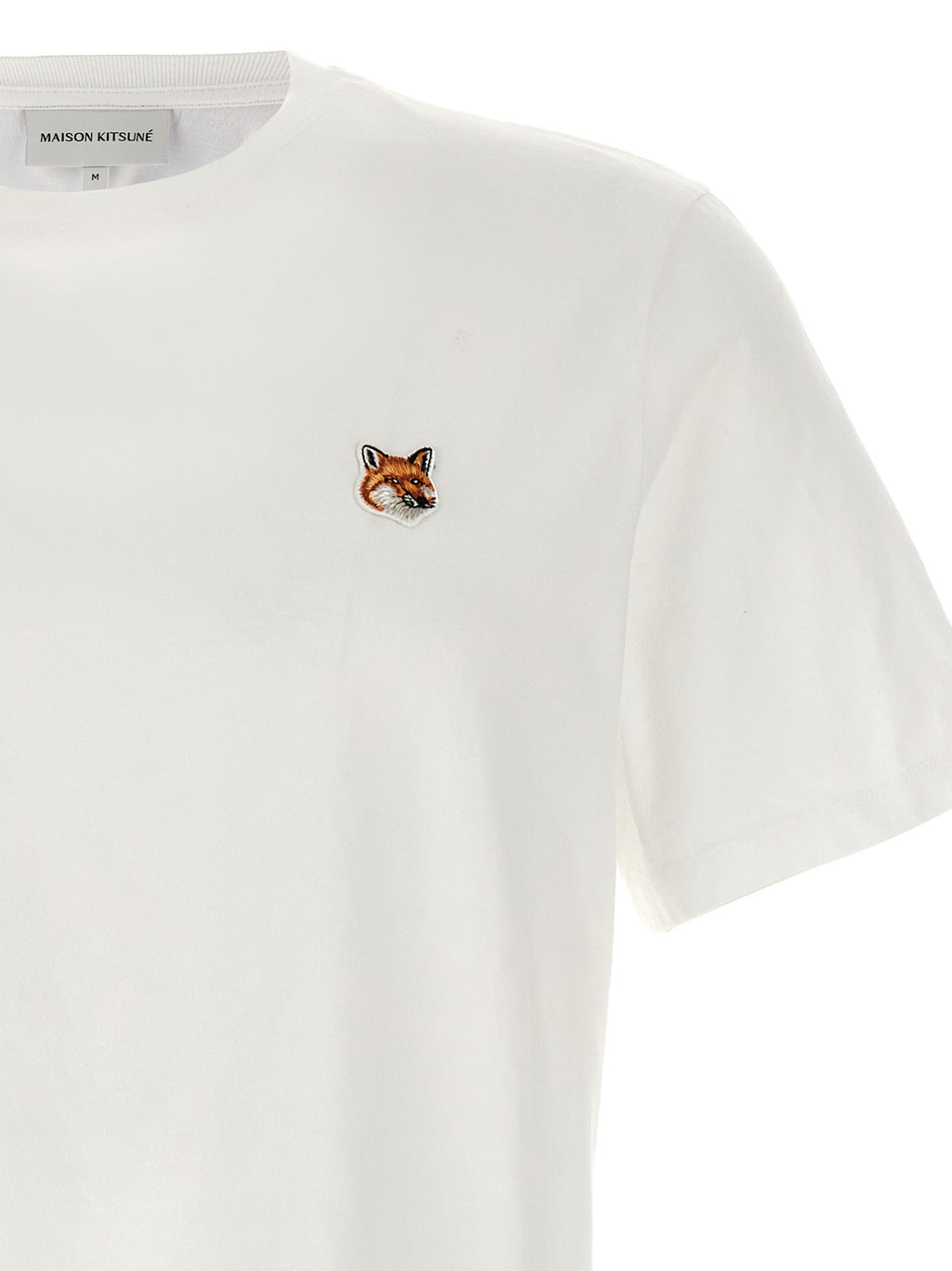 Maison Kitsuné Weißes Baumwoll-T-Shirt