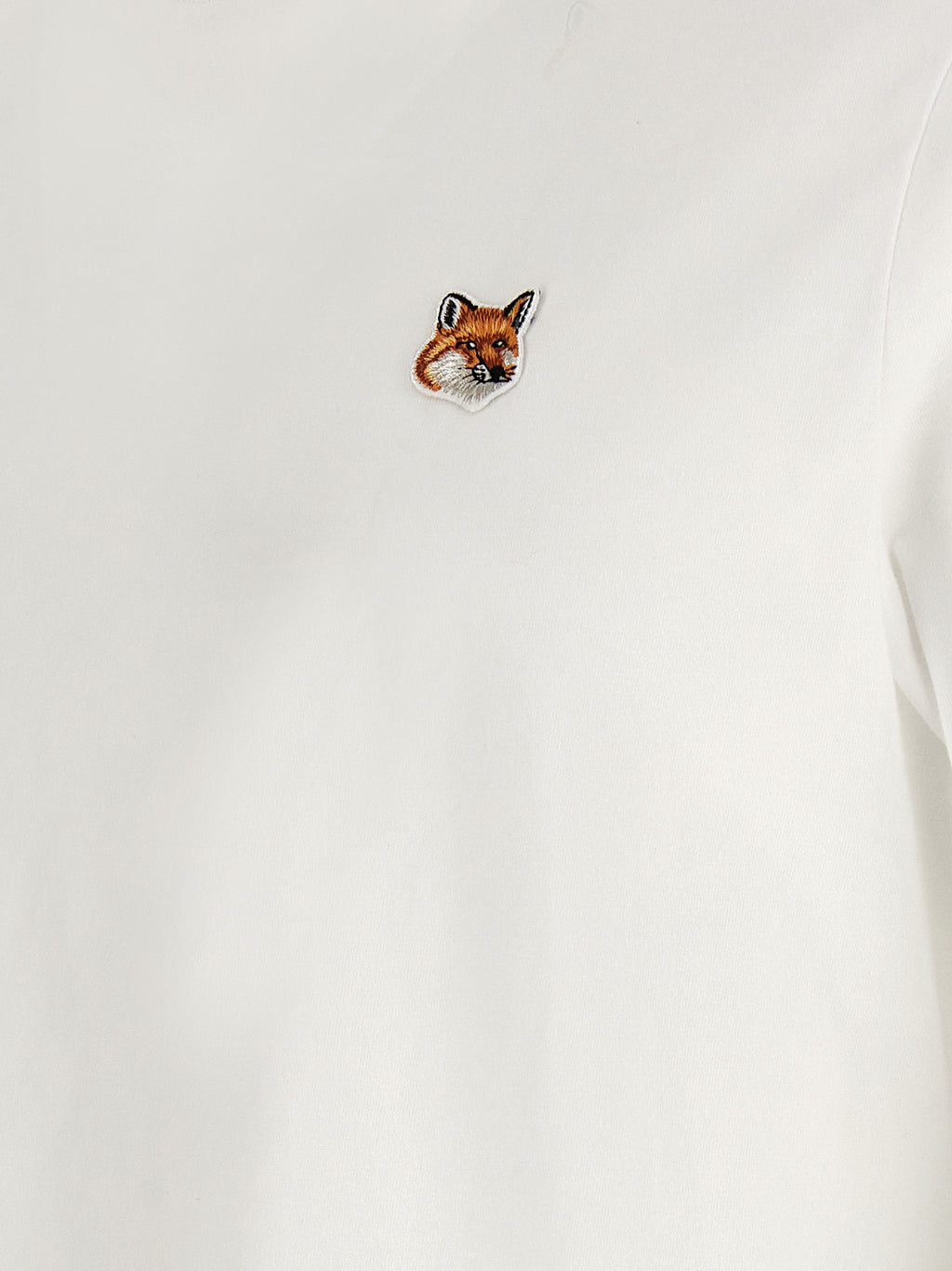 Maison Kitsuné Weißes Baumwoll-T-Shirt
