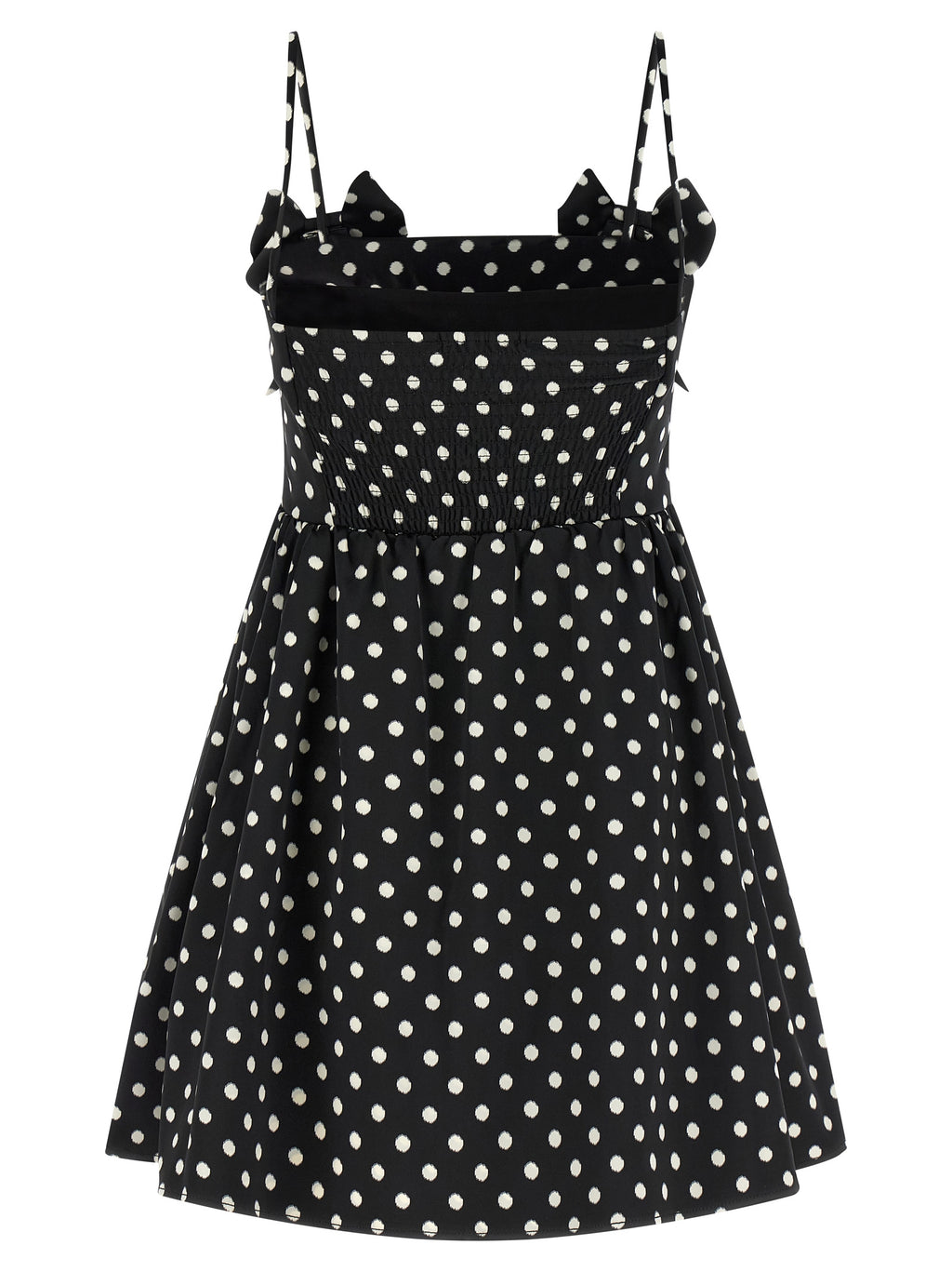 Ganni Schwarzes Polyester-Kurzkleid