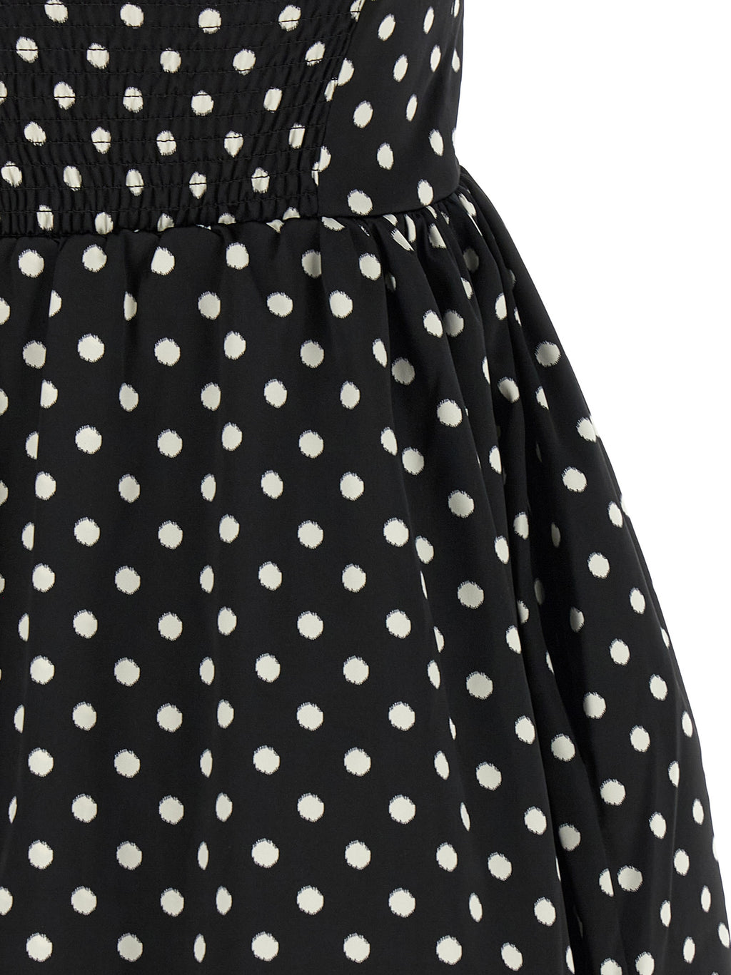 Ganni Schwarzes Polyester-Kurzkleid