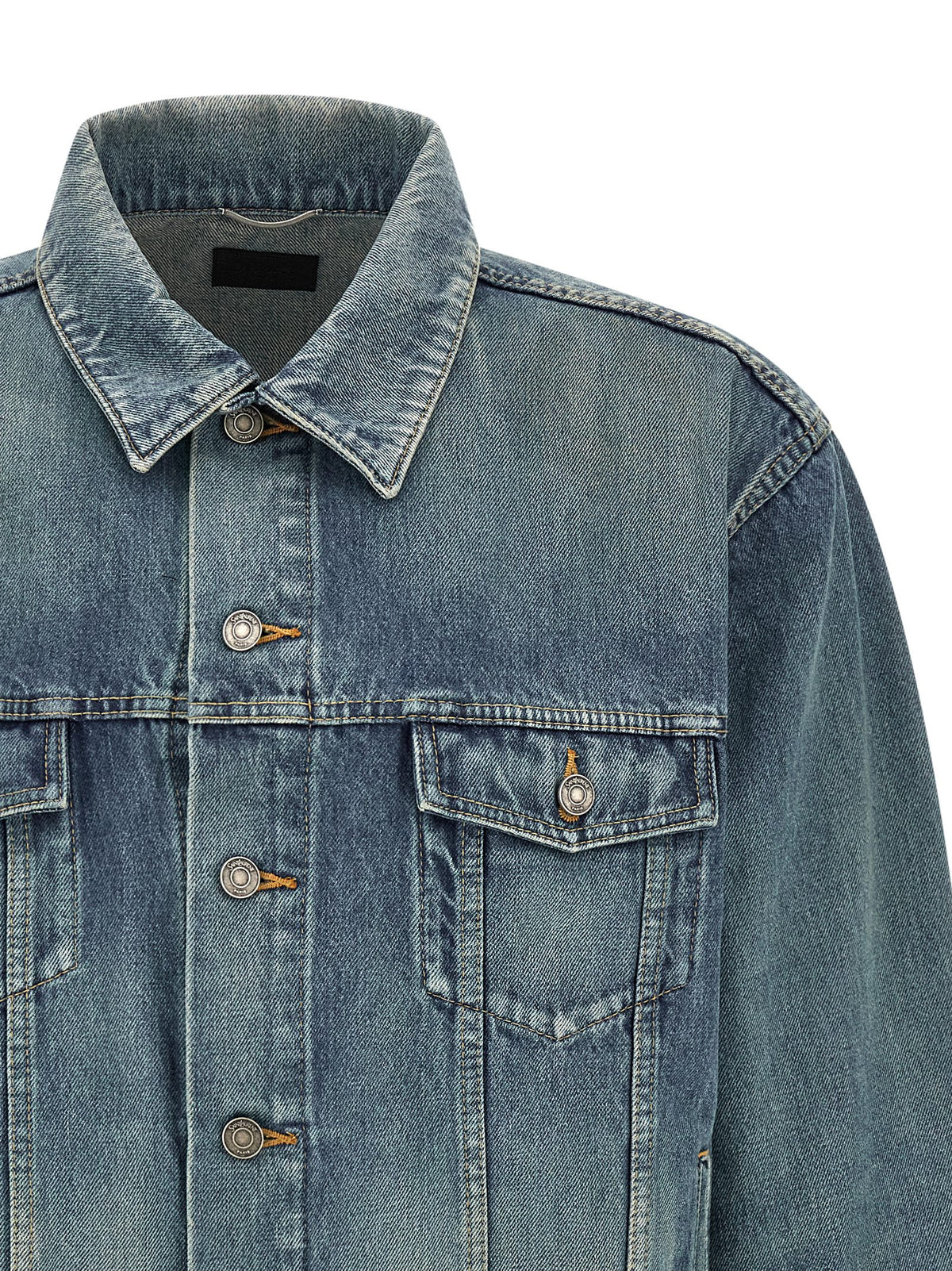 Saint Laurent Blaue Jeansjacke aus Baumwolle