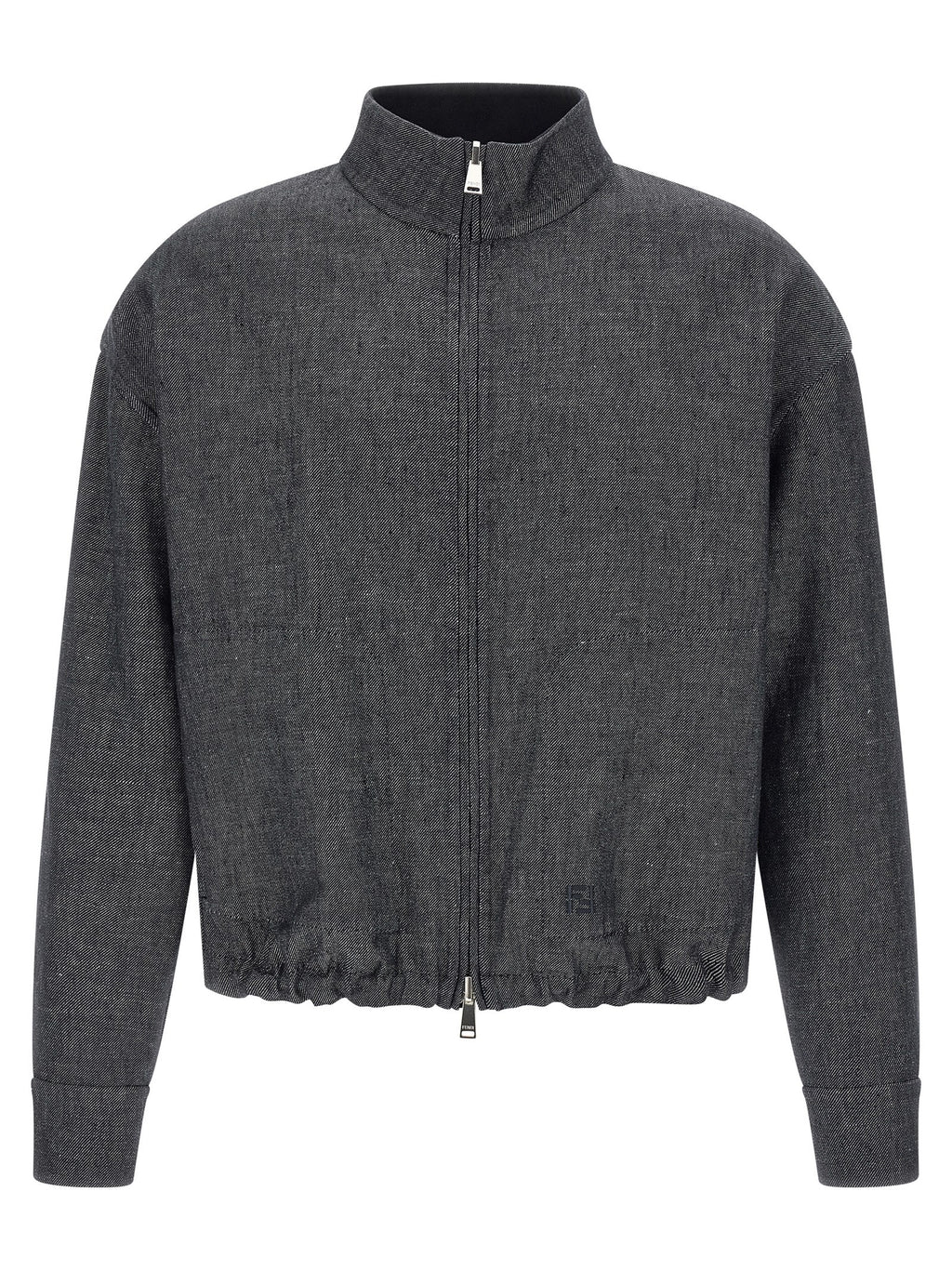 Fendi Blaue Jeansjacke aus Leinen