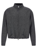 Fendi Blaue Jeansjacke aus Leinen