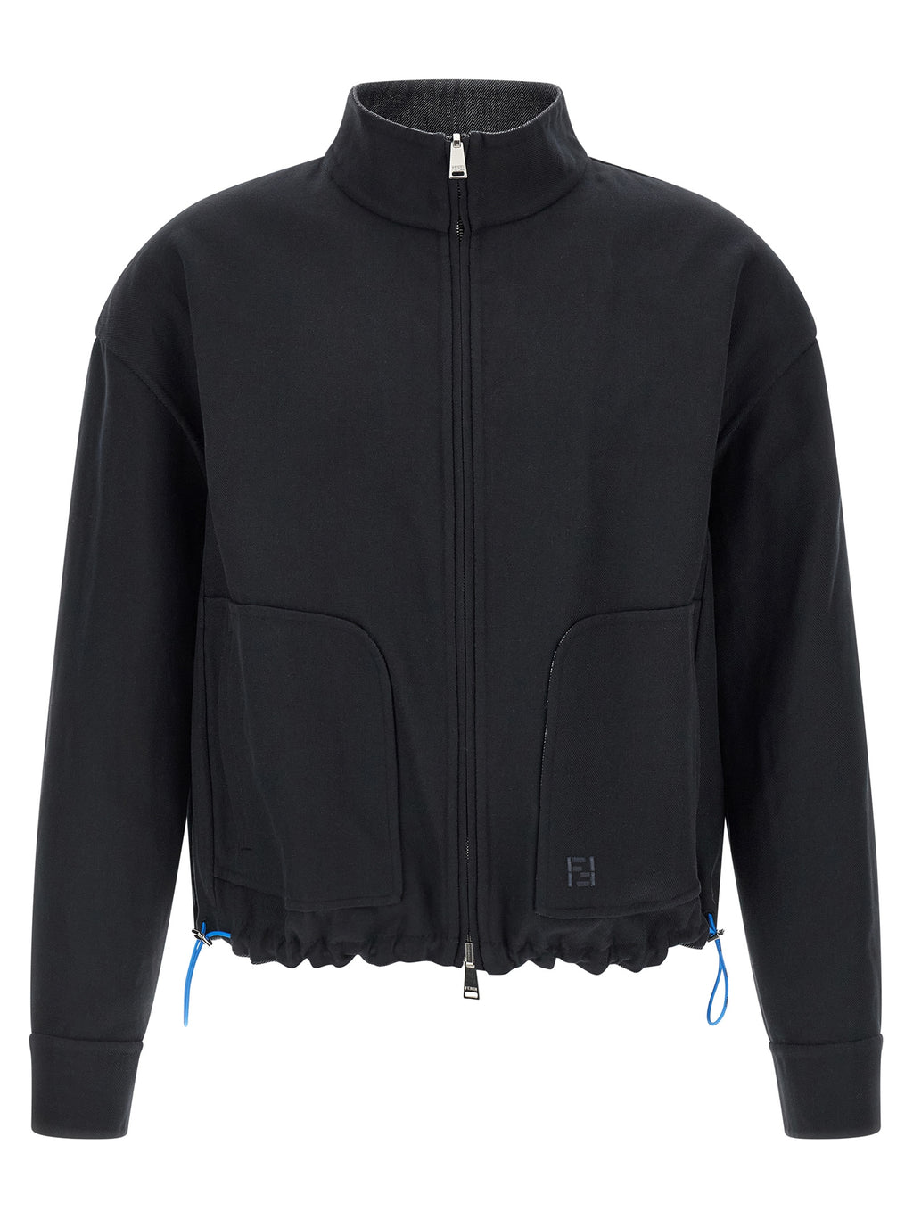 Fendi Blaue Jeansjacke aus Leinen