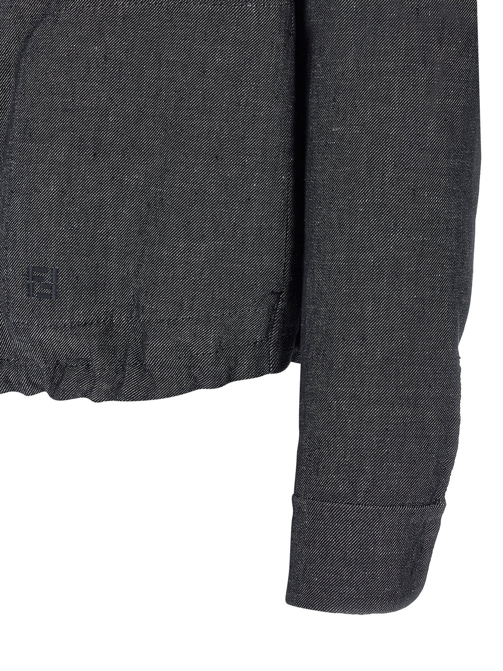 Fendi Blaue Jeansjacke aus Leinen