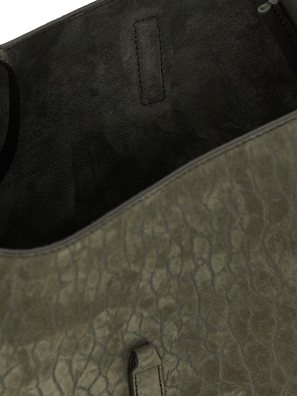 Saint Laurent Graue Lammleder-Schultertasche