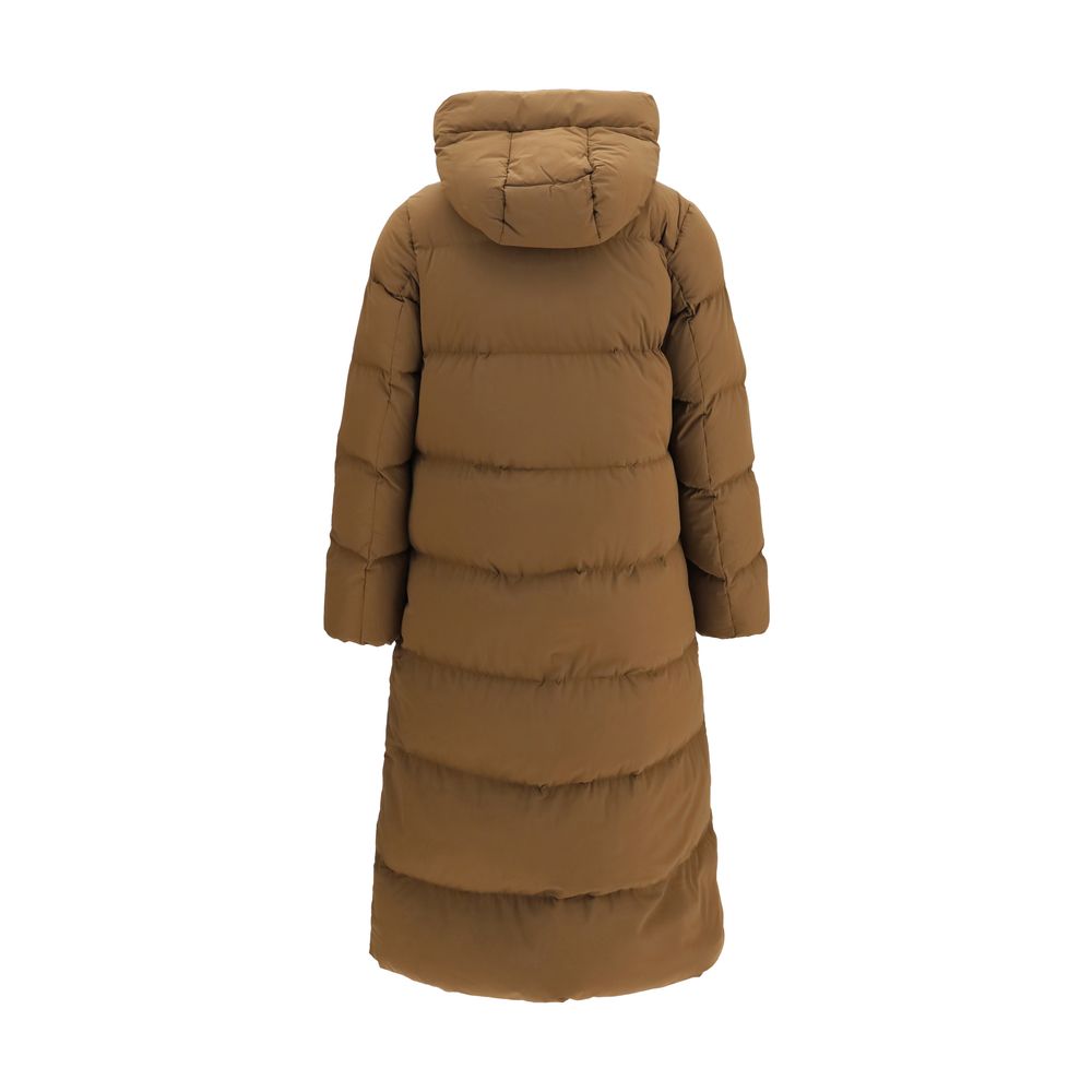 Woolrich Braune Polyamid-Jacke in voller Länge