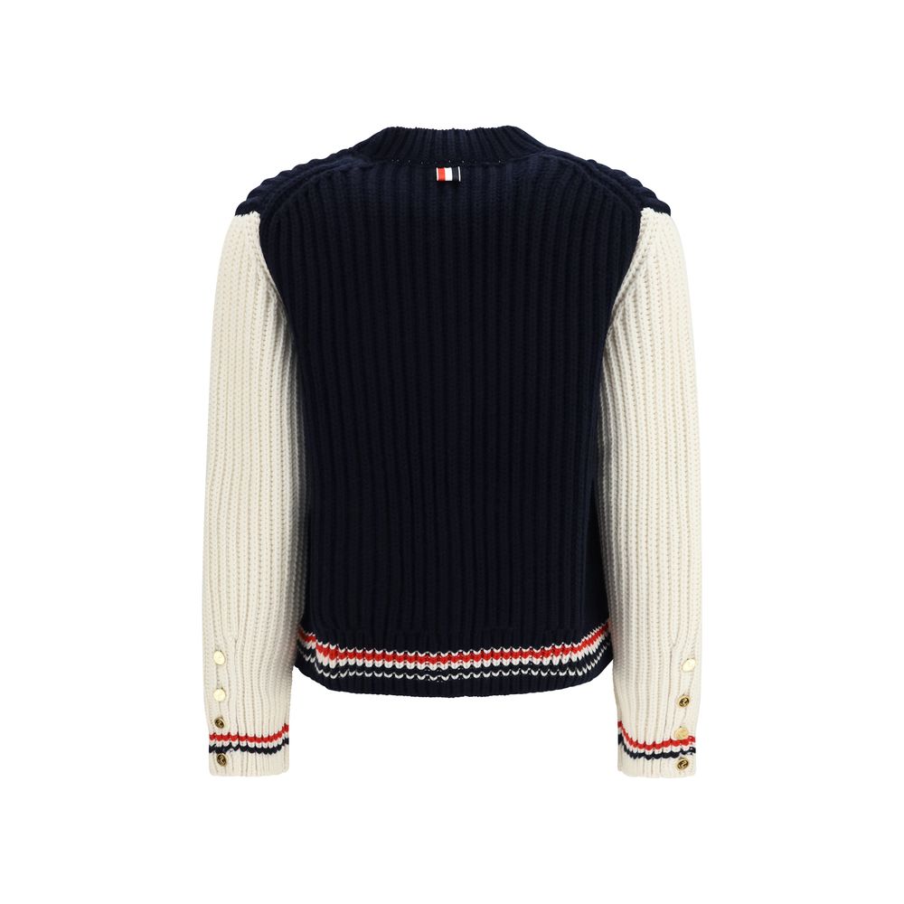 Thom Browne Blauer Kaschmir-Cardigan