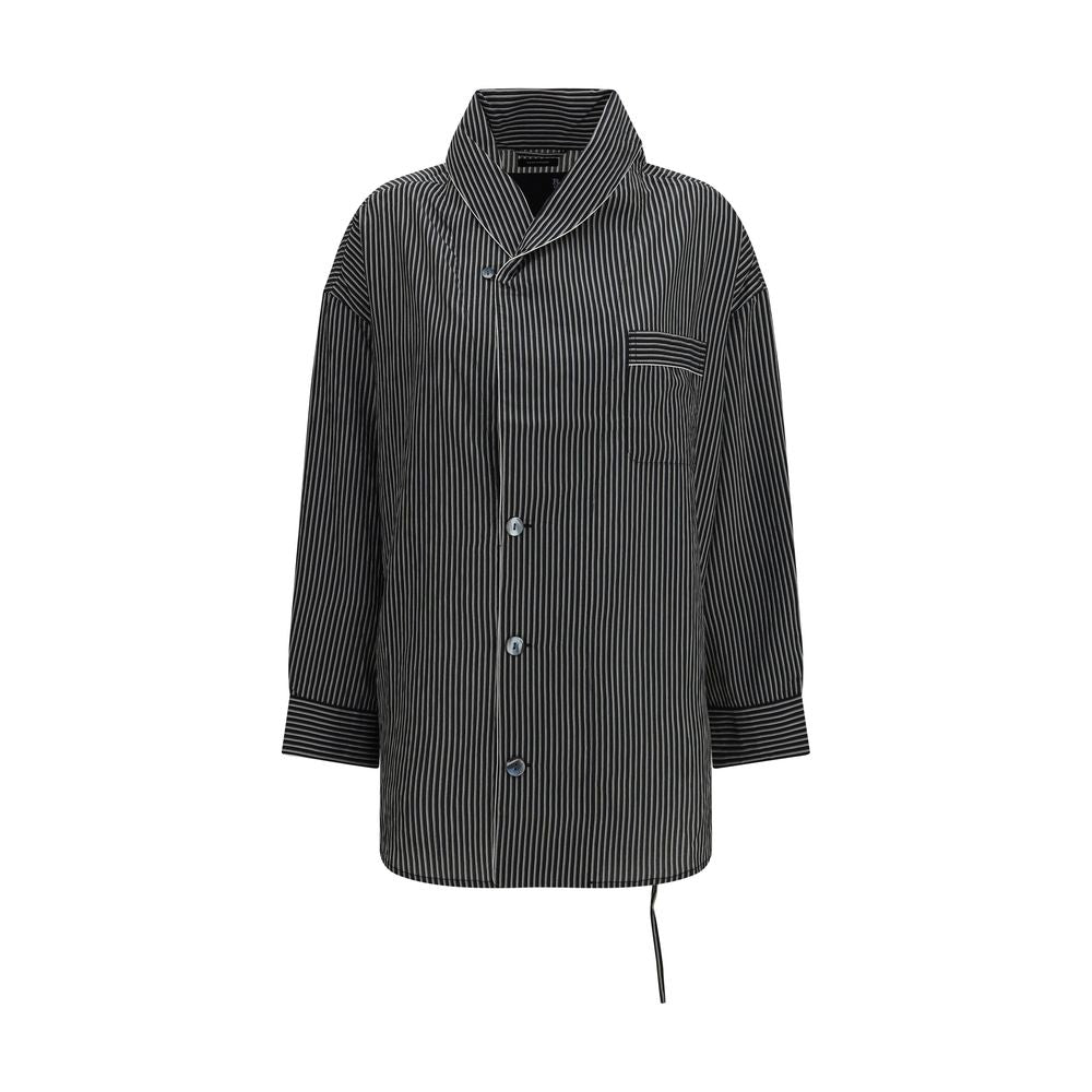 R13 Schwarzes Viskose-Hemd