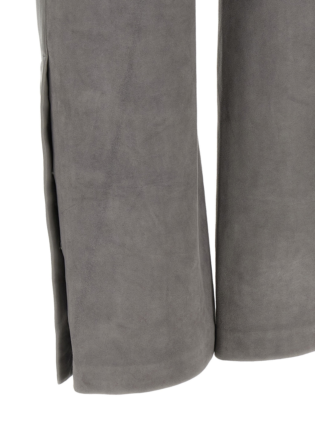 Sportmax Graue Lammleder-Freizeithose