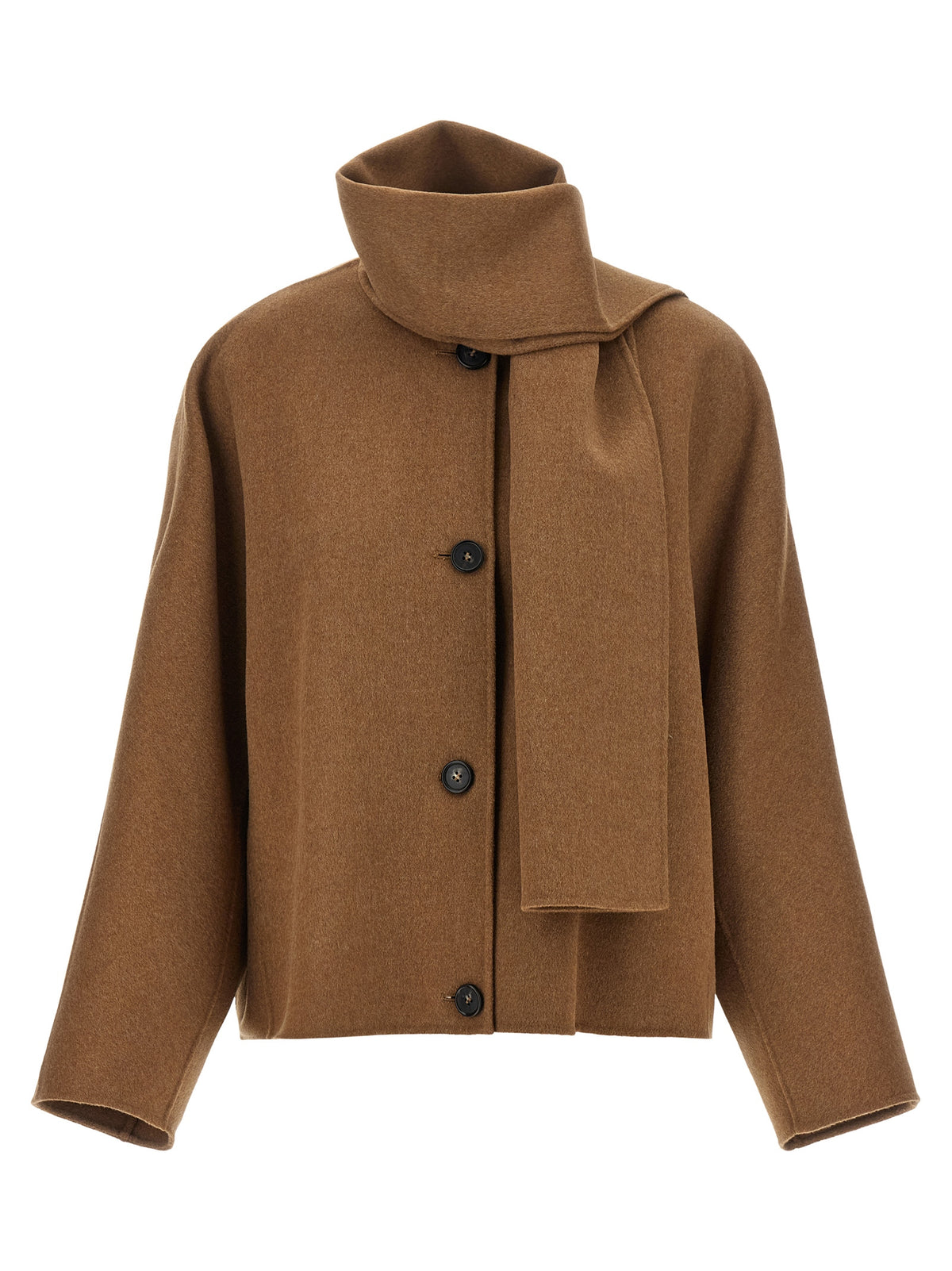'S Max Mara Brauner Wollmantel in voller Länge