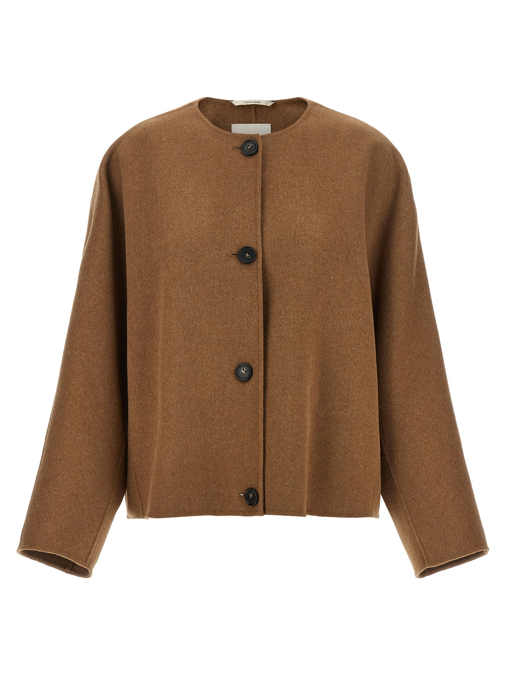 'S Max Mara Brauner Wollmantel in voller Länge