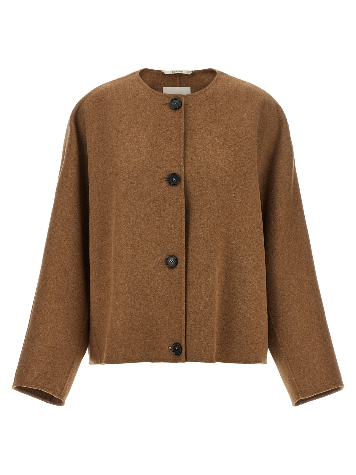 'S Max Mara Brauner Wollmantel in voller Länge