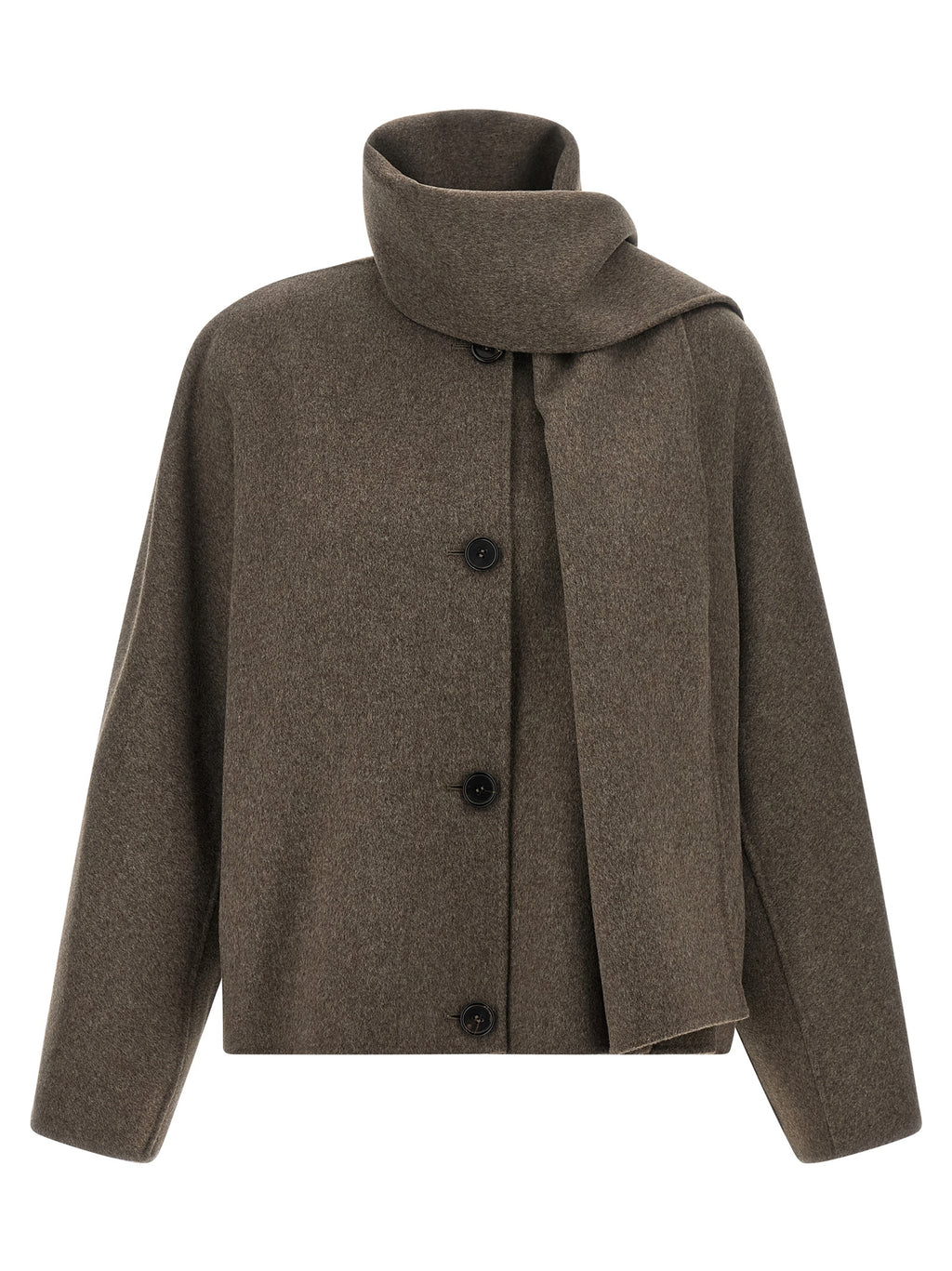 'S Max Mara Brauner Wollmantel in voller Länge