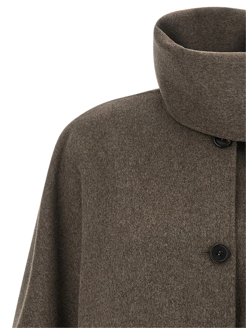 'S Max Mara Brauner Wollmantel in voller Länge