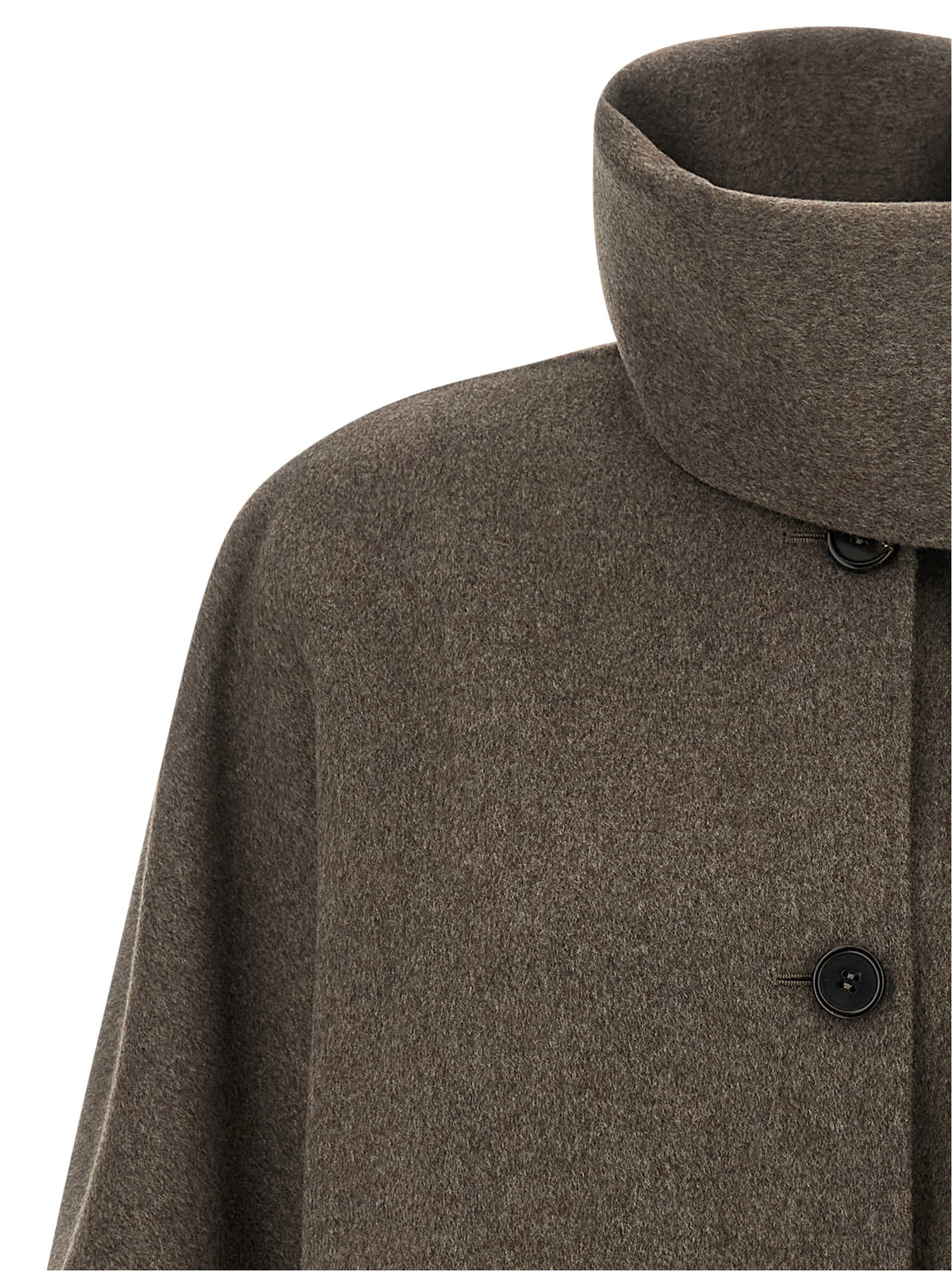 'S Max Mara Brauner Wollmantel in voller Länge