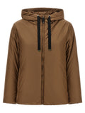 Max Mara Braune Polyester-Jacke in voller Länge