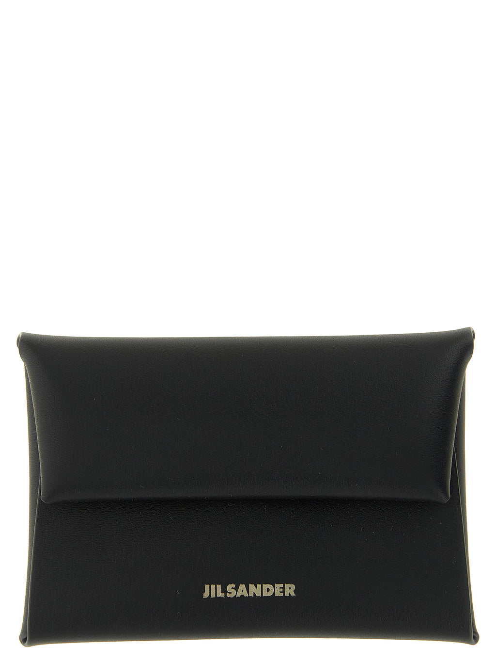 Jil Sander Schwarzes Kalbsleder Portemonnaie