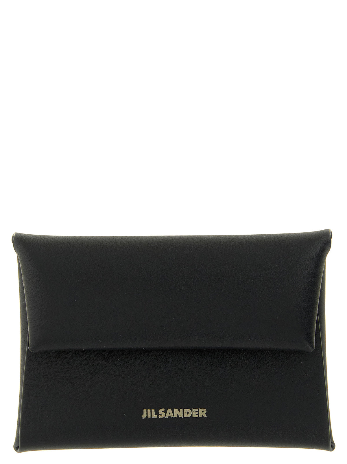 Jil Sander Schwarzes Kalbsleder Portemonnaie
