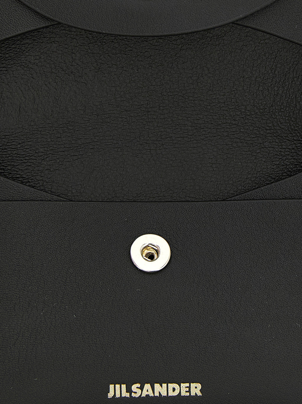 Jil Sander Schwarzes Kalbsleder Portemonnaie