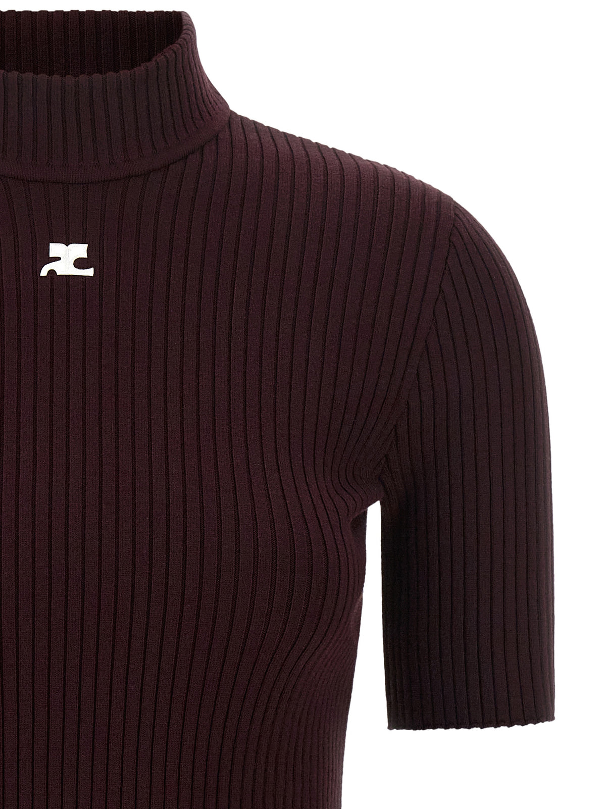 Courrèges Bordeaux Viskose Sweatshirt