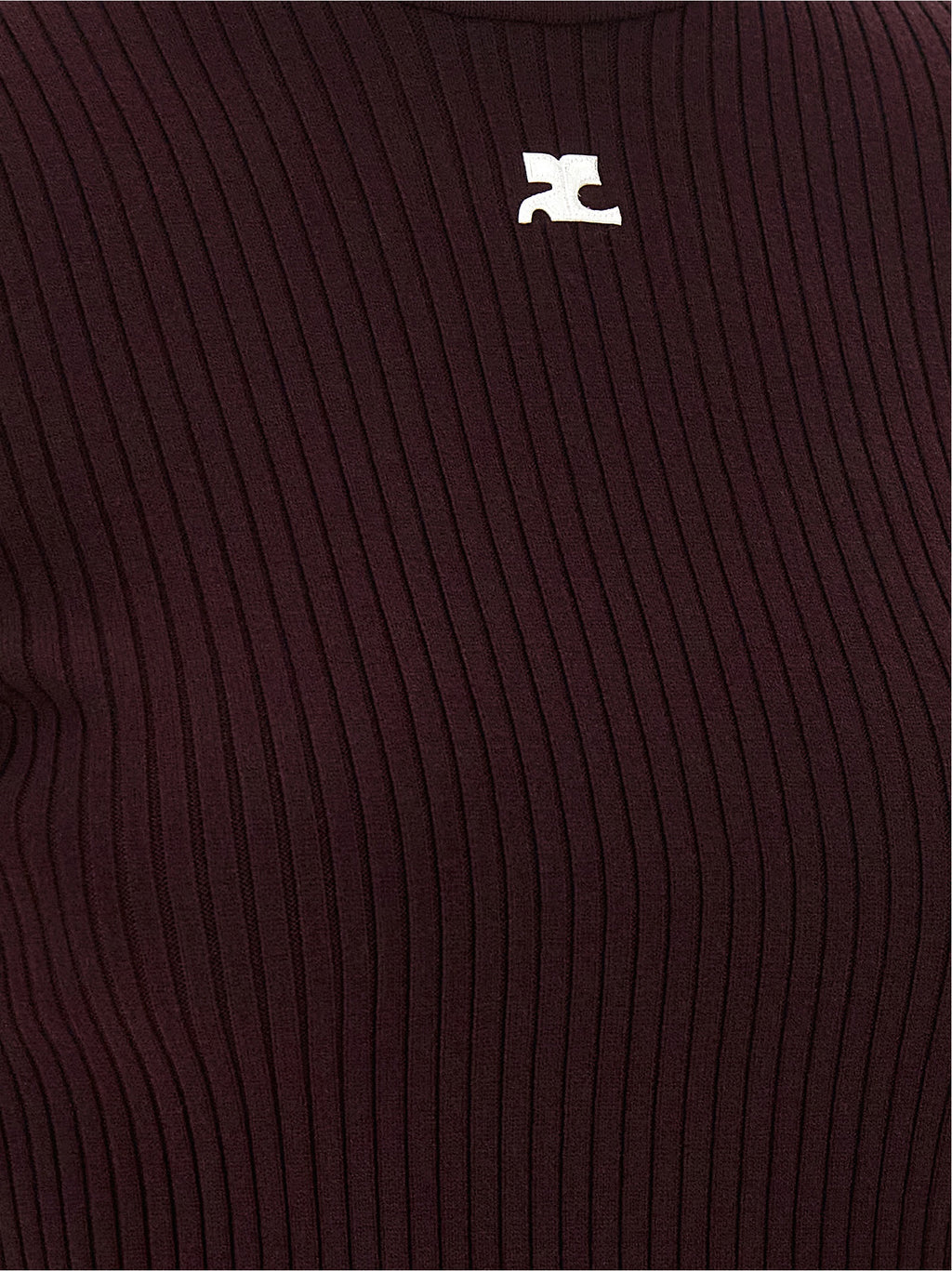 Courrèges Bordeaux Viskose Sweatshirt