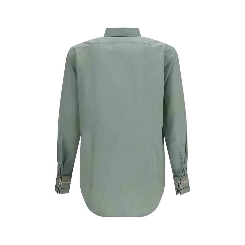Prada Zweifarbige Baumwoll-Hemdbluse