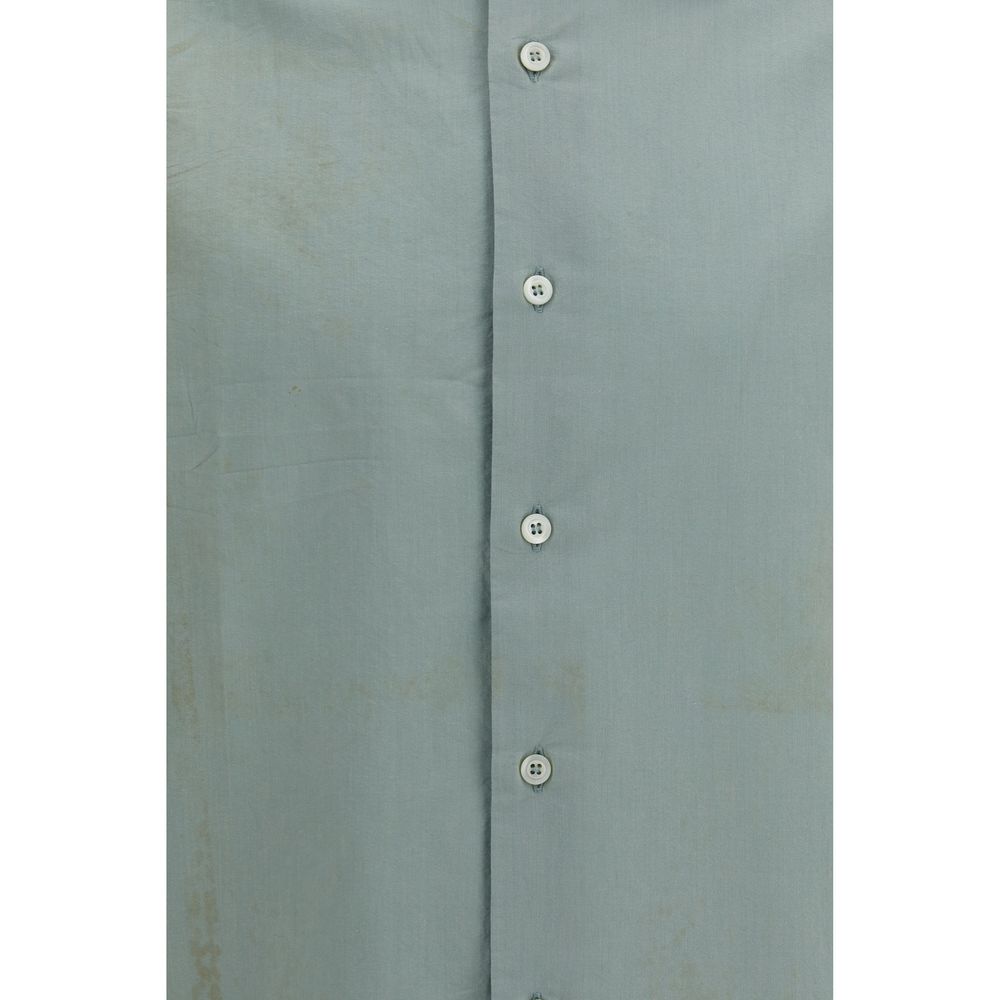Prada Zweifarbige Baumwoll-Hemdbluse