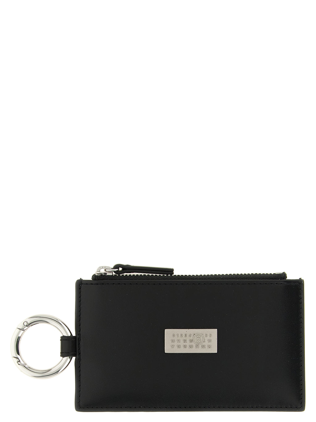 MM6 Maison Margiela Schwarzer Kalbsleder-Kartenetui