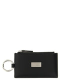 MM6 Maison Margiela Schwarzer Kalbsleder-Kartenetui