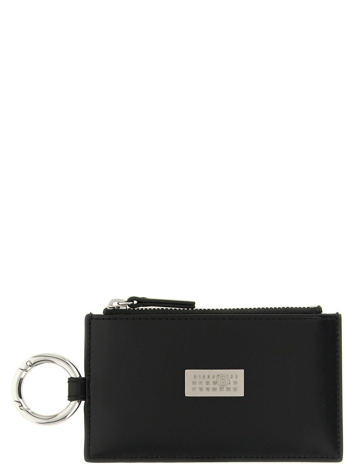 MM6 Maison Margiela Schwarzer Kalbsleder-Kartenetui