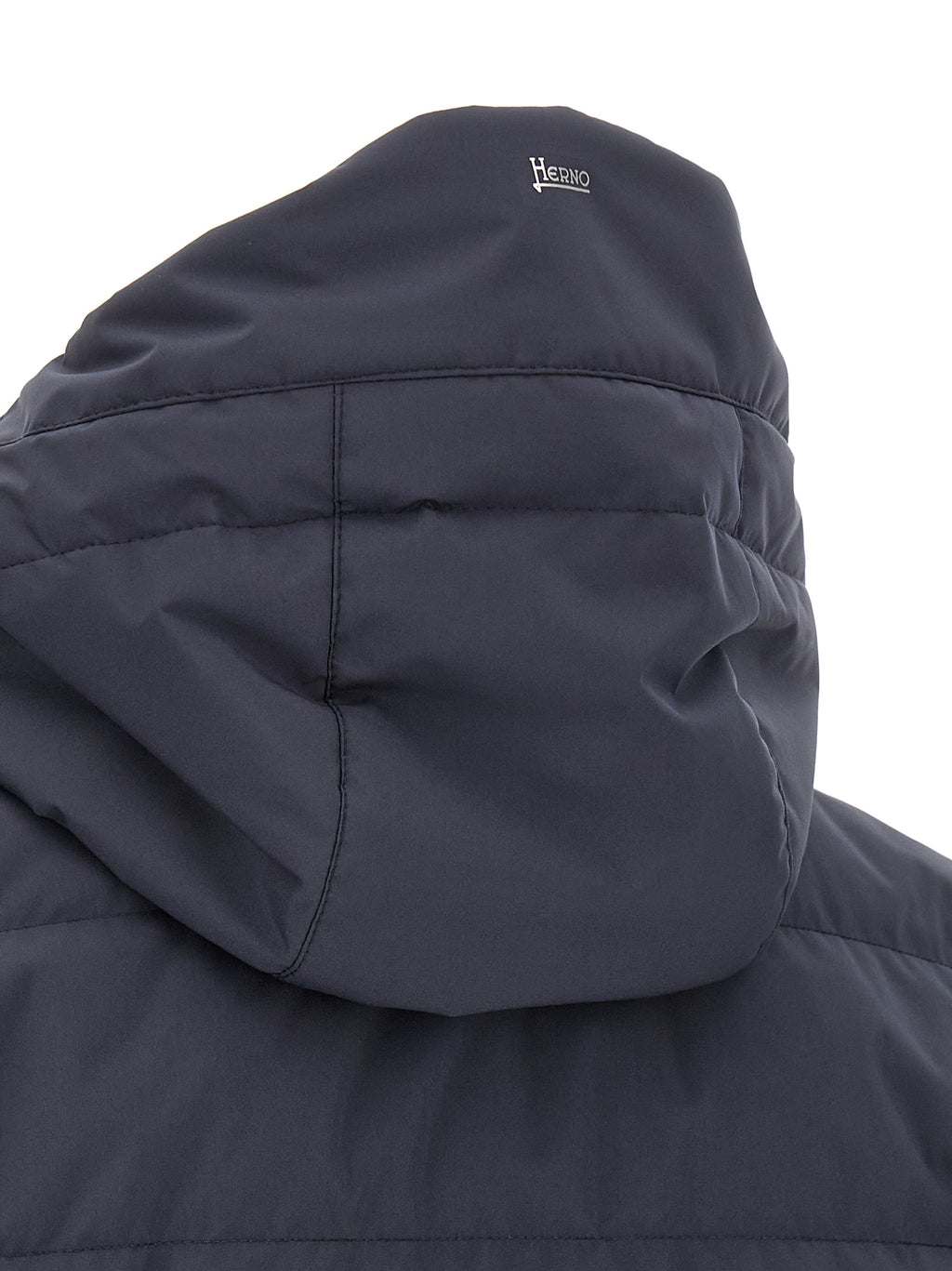 Herno Blaue Polyester-Jacke in voller Länge